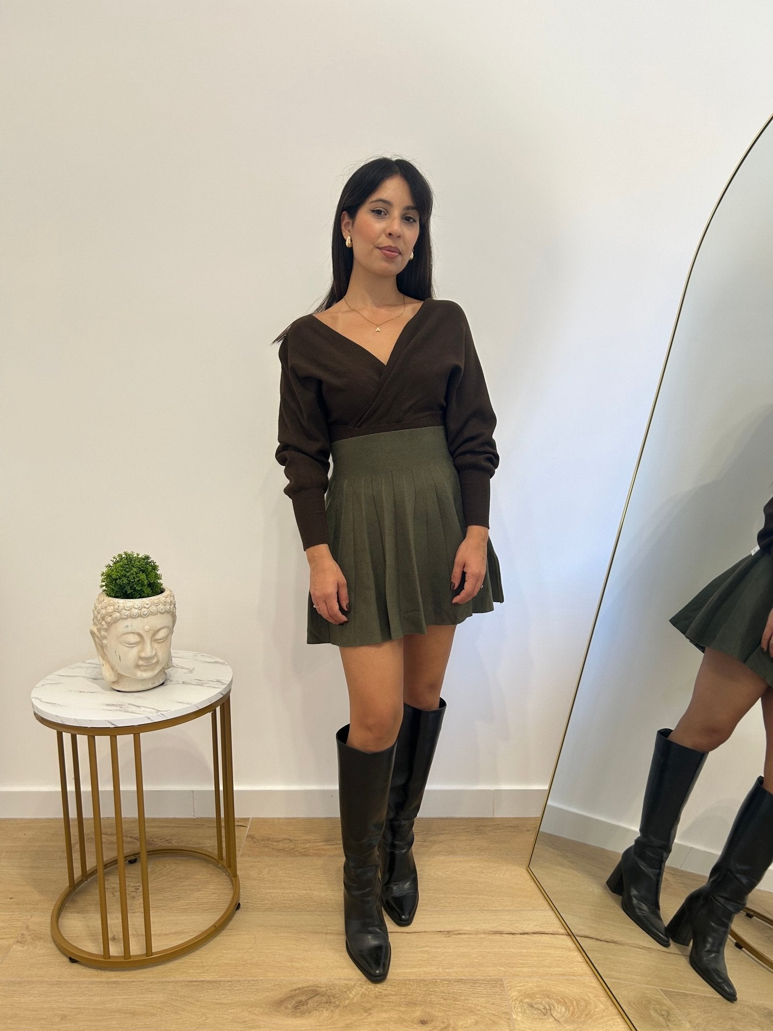 Gonna in maglia verde - AriGlamour