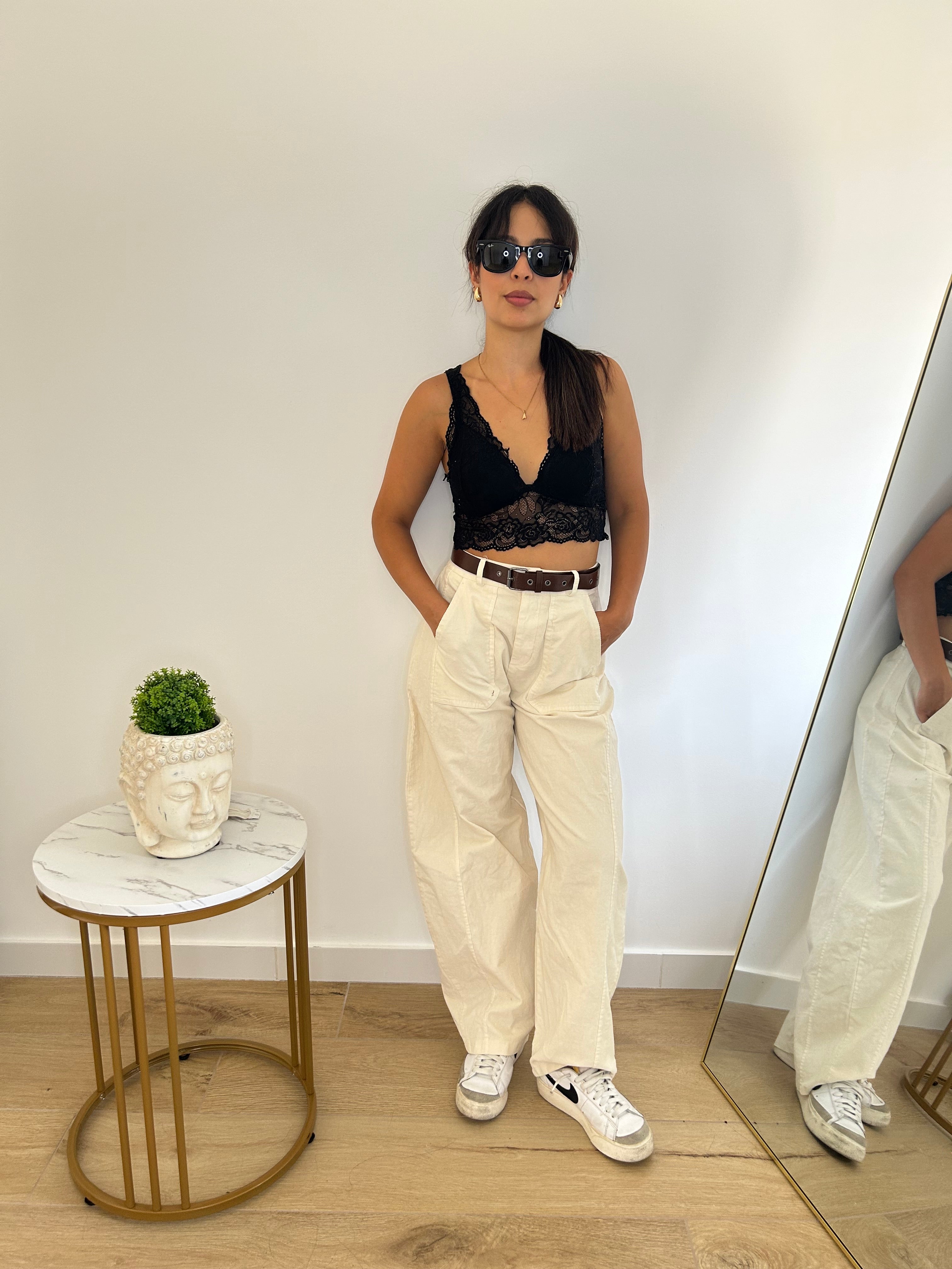 Pantalone baggy burro