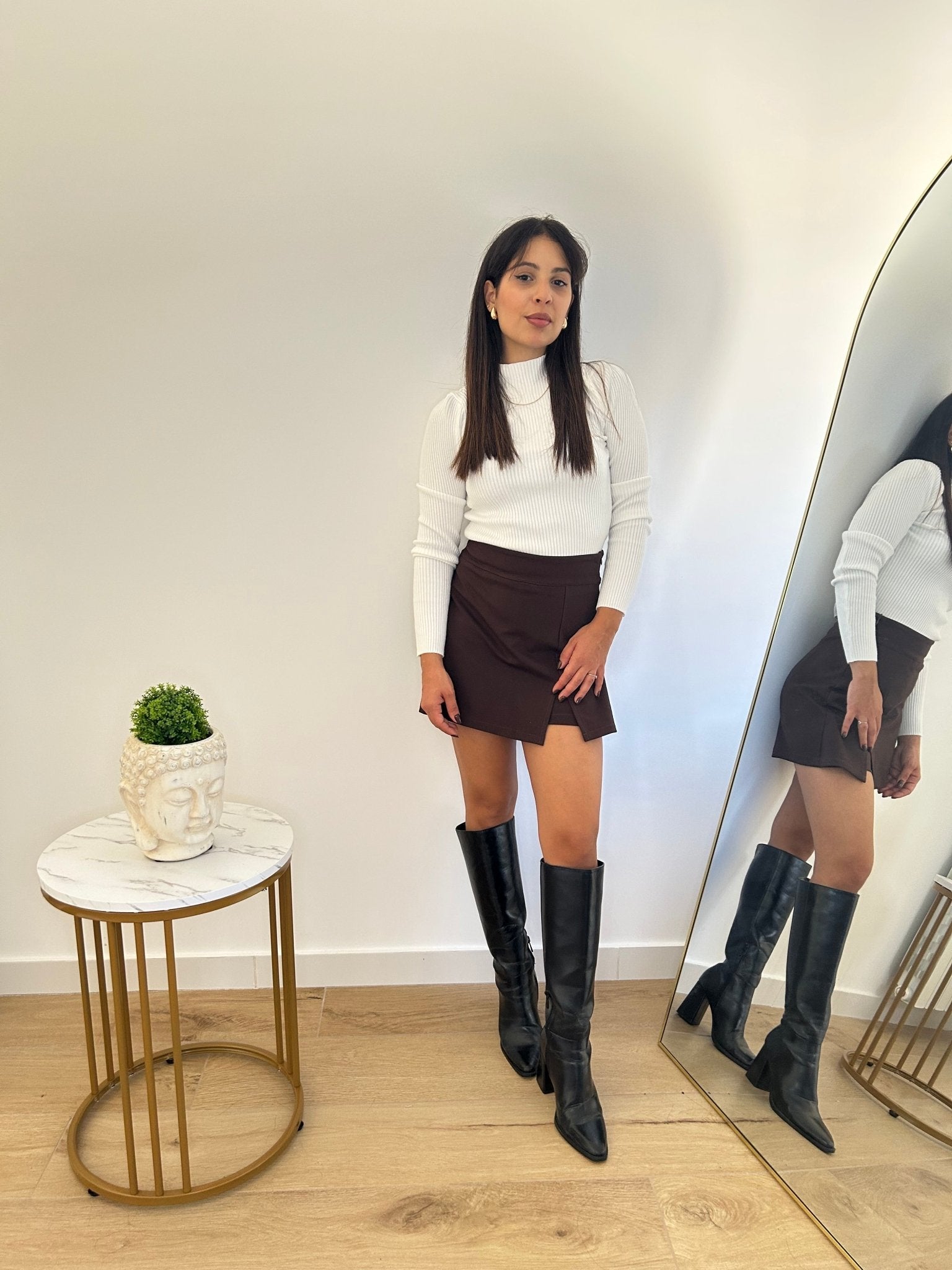 Gonna shorts marrone - AriGlamour