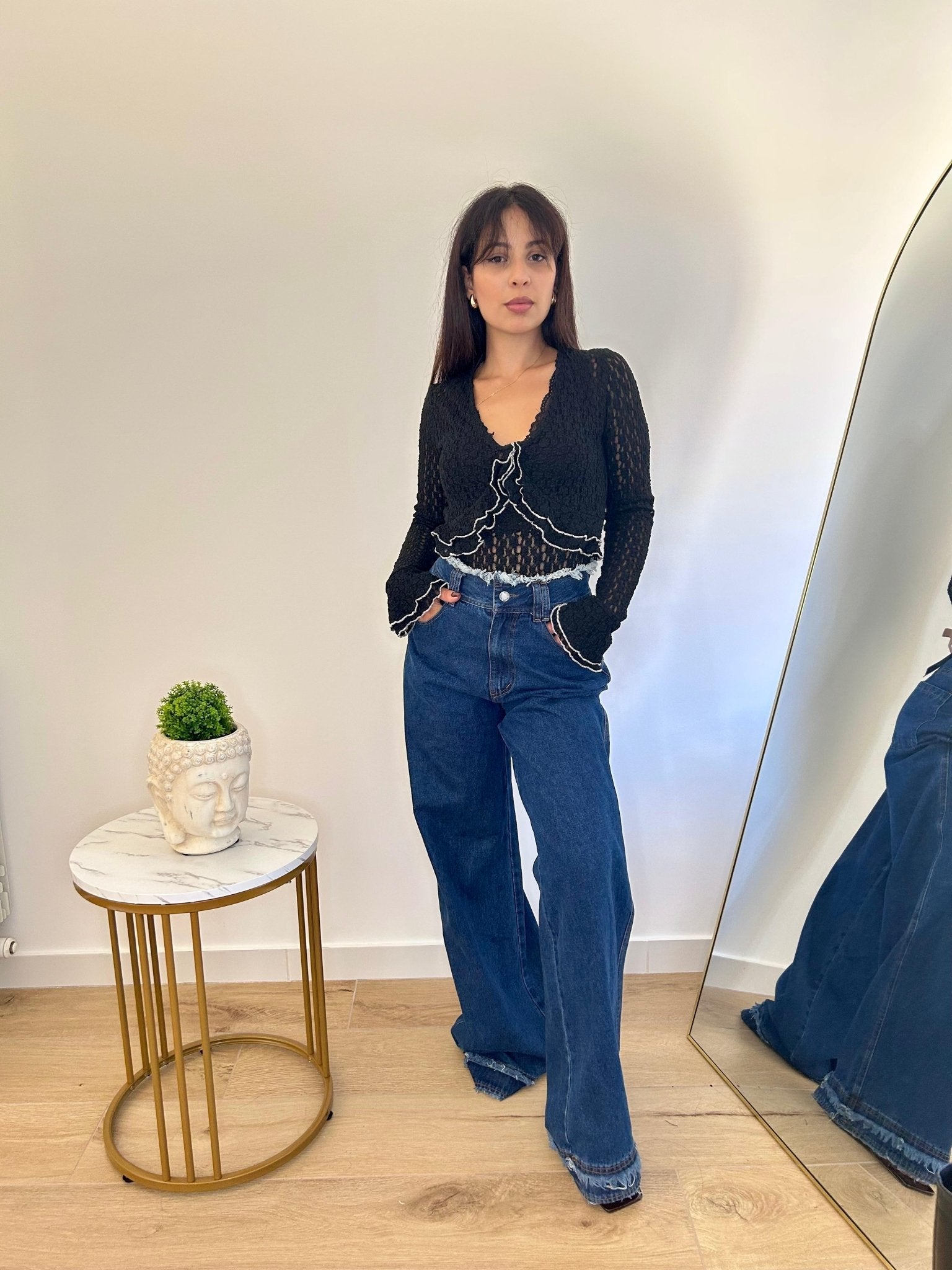 Maglia traforata nera - AriGlamour