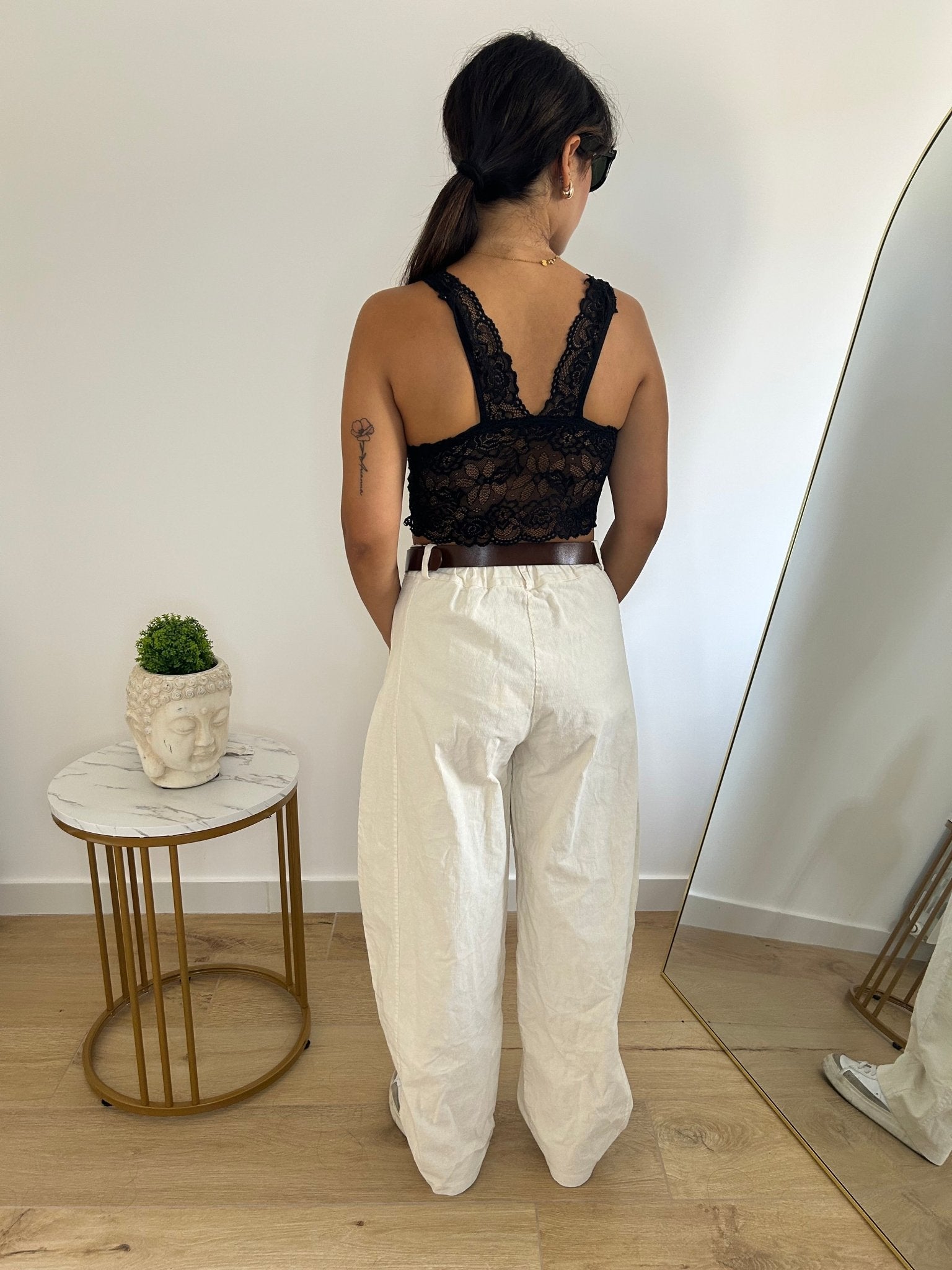 Pantalone baggy burro - AriGlamour